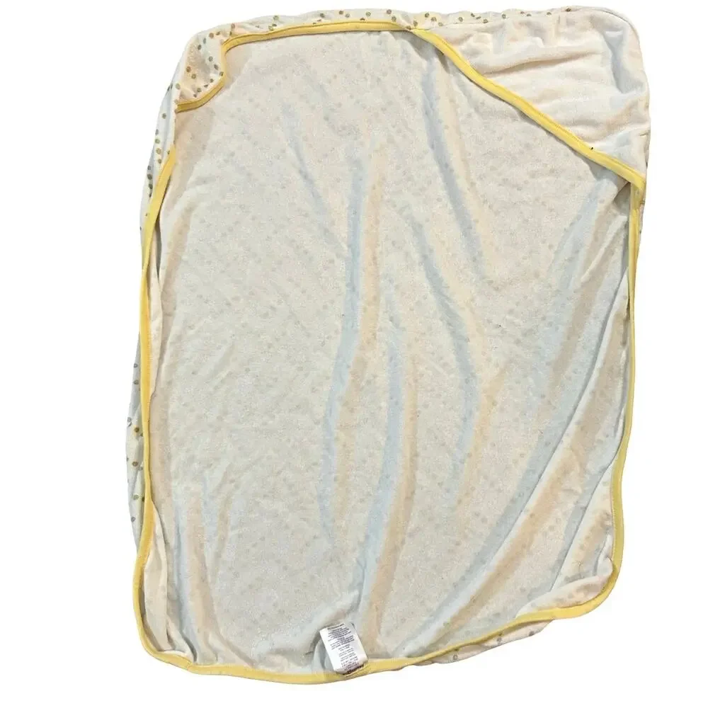 BabiesRUs Baby Blanket 24x28 Polka Dots Yellow Trim Hooded Geoffrey 2012